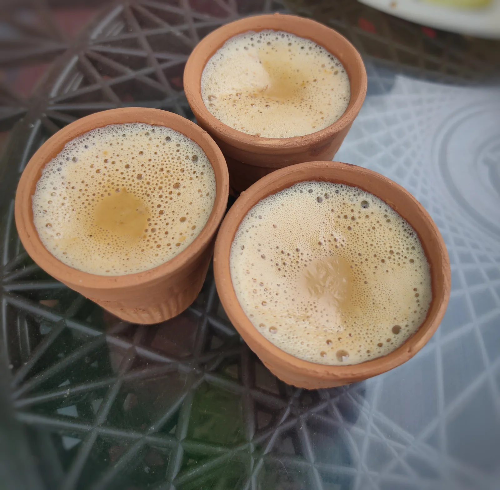 Hot Indian chai served in a traditional clay kulhad cup